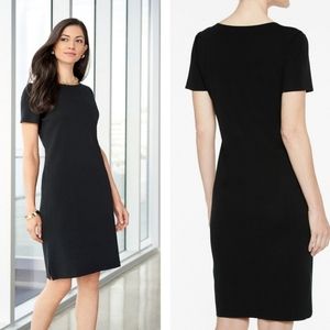 Ming Wang Dress Knit Short Sleeve  Size Medium Classic Modern Little Black